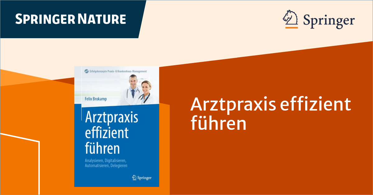 Springer-Banner zum Buch Arztpraxis effizient führen